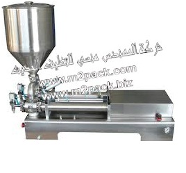 ماكينة تعبئة المواد السائلة, ماكينة تعبئة المواد اللزجة العمودية التي تعمل بضغط الهواء موديل 404 ام تو باك ماركة المهندس منسي التى نقدمها نحن شركة المهندس المنسي للتغليف الحديث و الصناعات الهندسيه ام تو باك