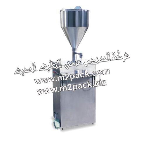 ماكينة تعبئة المواد السائلة و اللزجة التي تعمل بالكهرباء - ضغط الهواء