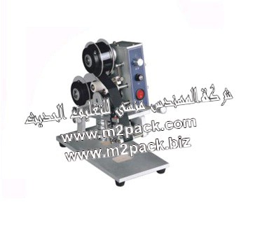 ماكينة طباعة التاريخ اليدوية التي تعمل بشريط الطباعة الحراري